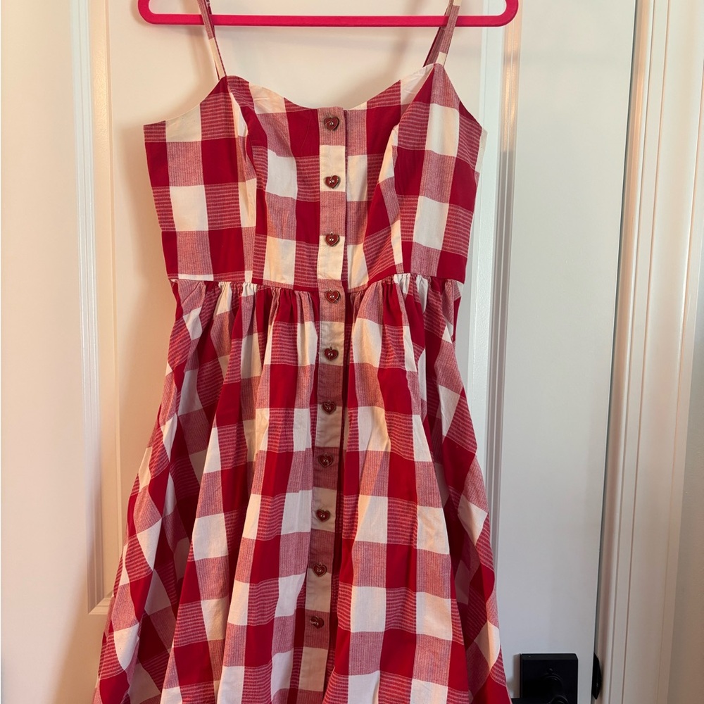 Red and White Checkered Betsey Johnson dress